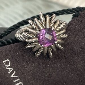David Yurman Starburst Amethyst Ring Size 8